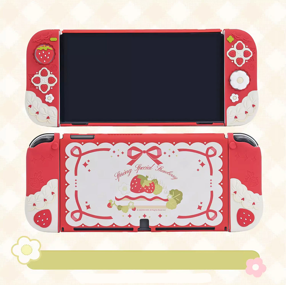 Strawberry theme Nintendo Switch Protective Case