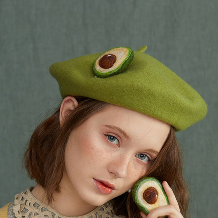 Avocado Green Handmade Beret