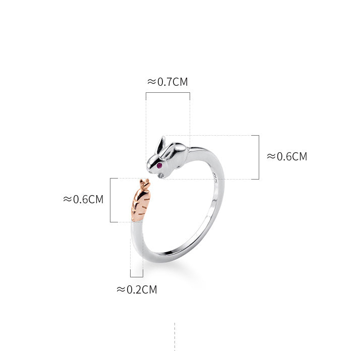 Bunny Silver Open Ring